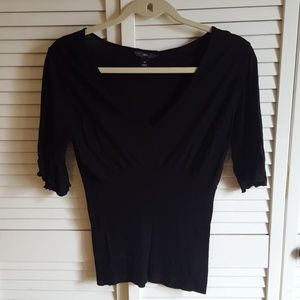 H&m black blouse tight waisted